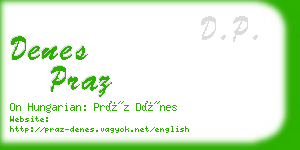 denes praz business card